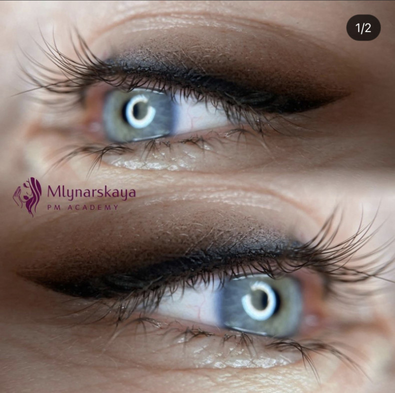 Стрелка с растушёвкой - эффект теней., фото - Майстер перманентного макіяжу Татьяна