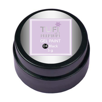 Гель-фарба для нігтів Tufi Profi Premium Gel Paint 04 Black, 5 г