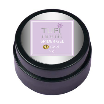 Гель-павутинка для нігтів Tufi Profi Premium Spider Gel 03 Gold, 5 г