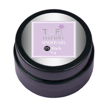 Гель-павутинка для нігтів Tufi Profi Premium Spider Gel 05 Black, 5 г