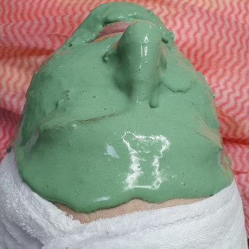 Альгинатная anti-age маска со спирулиной, женьшенем и витами