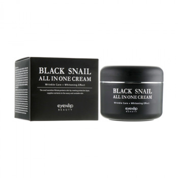 Відновлювальний крем для обличчя Eyenlip Black Snail All In One Cream з чорним равликом, 25 г