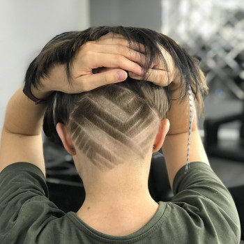 стрижка андеркат +перья