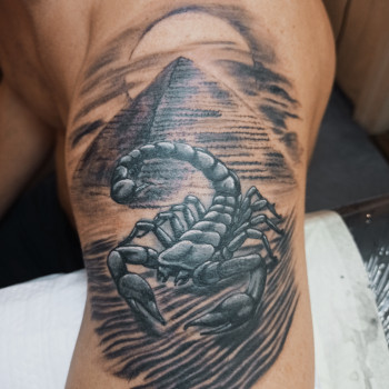 black&grey, скорпіон, тату скорпіон