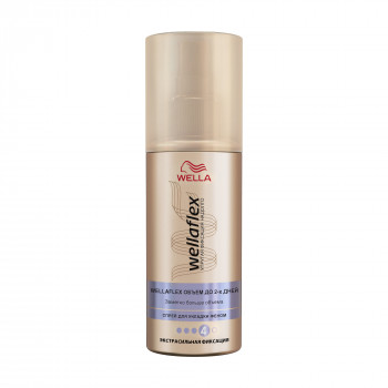 Рідина для укладки волосся феном WELLA Wellaflex екстрасильної фiксацiї Об`єм до 2-ох днів, 150 мл
