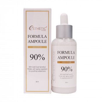 Омолоджувальна сироватка для обличчя Esthetic House Formula Ampoule Gold Snail 90%, 80 мл