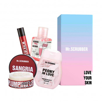 Набір Mr.Scrubber Sweet Sаngria (скраб для губ, 50 мл + бальзам для губ, 5 г + крем для рук, 30 г + антисептик, 30 мл)