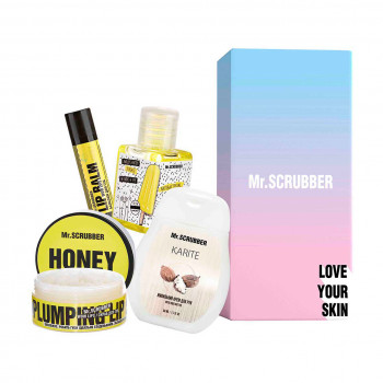 Набір Mr.Scrubber Sweet Honey (скраб для губ, 50 мл + бальзам для губ, 5 г + крем для рук, 30 г + антисептик, 30 мл)