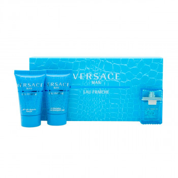 Парфумований набір чоловічий Versace Man Eau Fraiche (туалетна вода, 5 мл + бальзам після гоління, 25 мл + гель для душу, 25 мл)