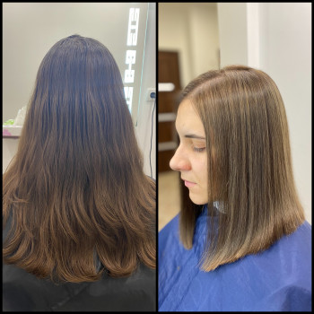 Стрижка на средние волосы женская до плеч, фото - Парикмахер Наталья Вовк