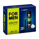 Подарунковий набір LEZO Box Prime Sport For Men Sensitive Skin Therapy (бритва з 3 змінними картриджами + піна для гоління, 200 мл)