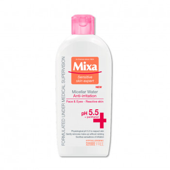 Міцелярна вода для обличчя Мixa Sensitive Skin Expert Anti-Redness Micellar Water Panthenol + pH 7.2, 400 мл
