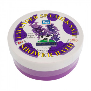 Скраб-сіль для душу Yoko Lavender Spa Milk Salt Shower Bath з олією лаванди, 250 г
