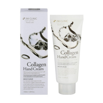 Крем для рук 3W Clinic Moisturize Collagen Hand Cream Колаген, 100 мл