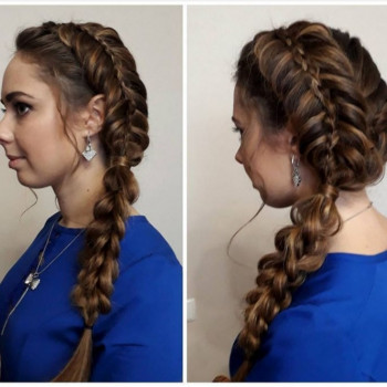 Креативне плетіння коса в косі + 3д коса