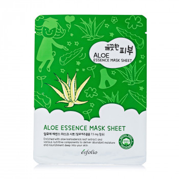 Тканинна маска для обличчя Esfolio Pure Skin Aloe Essence Mask Sheet з алое вера, 25 мл