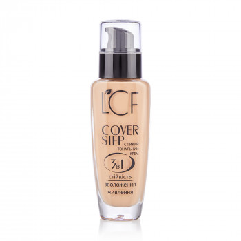 Стійкий тональний крем для обличчя LCF Cover Step 3 в 1, тон 03, 30 мл