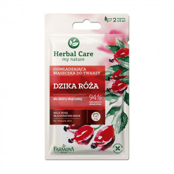 Омолоджувальна маска для обличчя Farmona Herbal Care Wild Rose Rejuvenating Mask Шипшина, 10 мл