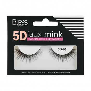 Накладні вії Bless Beauty 5D Faux Mink багаторазового використання, 5D-07