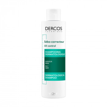 Себорегулювальний шампунь-догляд Vichy Dercos Oil Control Treatment Shampoo для жирного волосся, 200 мл