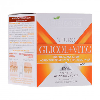 Нічний крем-ексфоліант для обличчя Bielenda Neuro Glycol + Vit.C Night Cream, 50 мл