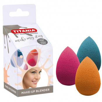 Набір губок TITANIA для макіяжу, без латексу, 3см, 3шт,2936BOX