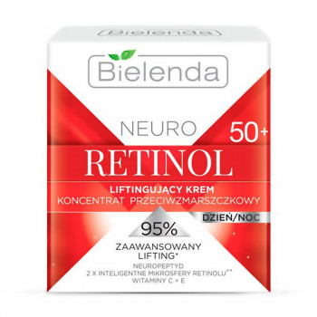 Крем-концентрат для обличчя Bielenda Neuro Retinol Підтягувальний, проти зморщок 50+, 50 мл