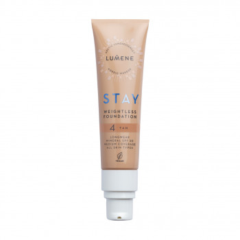 Легка стійка тональна основа для обличчя Lumene Stay Weightless Foundation Longwear Mineral SPF 30, 4 Tan, 30 мл