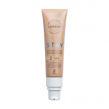 Легка стійка тональна основа для обличчя Lumene Stay Weightless Foundation Longwear Mineral SPF 30, 2 Fair, 30 мл