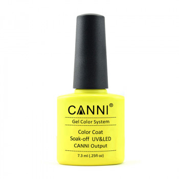 Гель-лак для нігтів Canni Gel Color System Color Coat Soak-off UV&LED 140 Яскравий жовто-лимонний, 7.3 мл