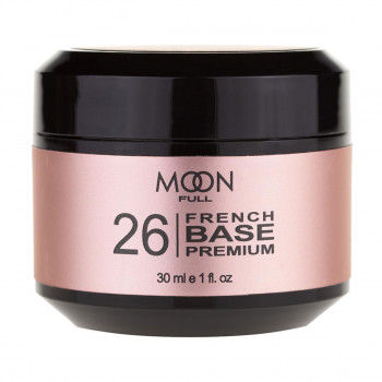 База-френч для гель-лаку Moon Full Base French Premium 26 Рожевий темний, 30 мл