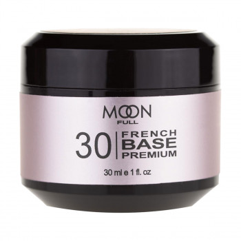 База-френч для гель-лаку Moon Full Base French Premium 30 Біло-рожевий, 30 мл