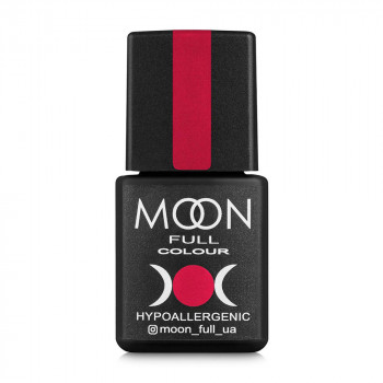 Гель-лак для нігтів Moon Full Color Hypoallergenic Gel Polish 130 теплий рожево-червоний, 8 мл