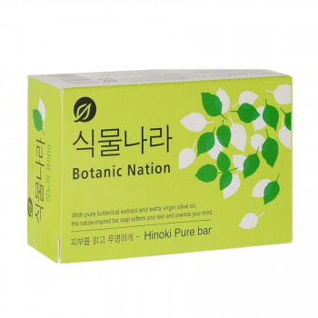 Туалетне мило Lion Botanic Nation Hinoki Pure Bar Soap з екстрактом кипарису, 100 г