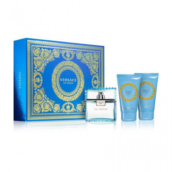 Парфумований набір чоловічий Versace Man Eau Fraiche (туалетна вода, 50 мл + гель для душу, 50 мл + бальзам після гоління, 50 мл)