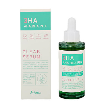Сироватка для обличчя Esfolio Clear Serum з 3HA кислотами, 50 мл