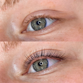 Ламинирование ресниц с окрашиванием