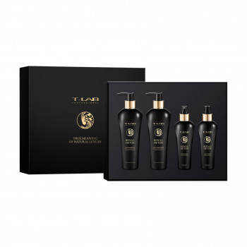 Подарунковий набір для волосся T-LAB Professional Royal Detox Ritual (шампунь, 300 мл + кондиціонер, 300 мл + міст, 150 мл + еліксир-масло, 150 мл)