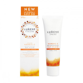 Денний флюїд для сяяння шкіри обличчя Lumene Valo Nordic-C Brightening Day Fluid Mineral SPF 30, 50 мл