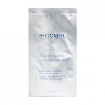 Відновлювальна, освітлювальна тканинна маска Phytomer Oligoforce Lumination Sheet Mask проти зморшок та пігментних плям, 23 г