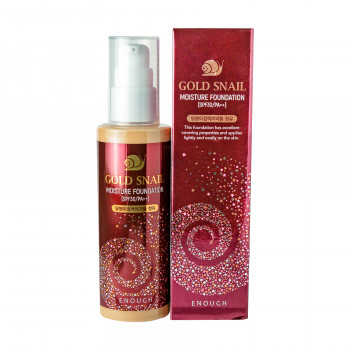 Омолоджувальний тональний крем для обличчя Enough Gold Snail Moisture Foundation SPF 30 PA ++ з муцином равлика, тон 13, 100 мл