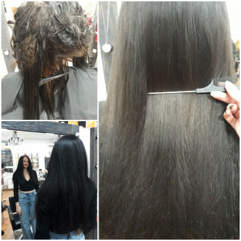 Окрашивание и нанопластика. Нарощеный волос. Сложная ситуаци