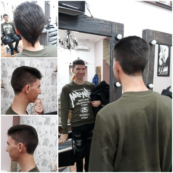 Стрижка мужская с послелующим отращиванием мокушки