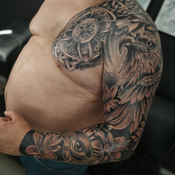 Тату для хлопців око рукав, фото - Тату майстер Дмитро Tattooin