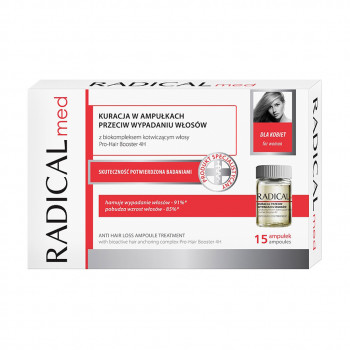 Комплекс в ампулах проти випадіння волосся Farmona Radical Med Anti Hair Loss Ampoule Treatment для жінок, 15*5 мл