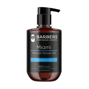 Гель для душа Barbers Miami Premium Shower Gel чолоічий, 500 мл