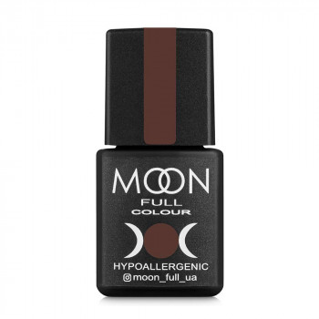Гель-лак для нігтів Moon Full Color Hypoallergenic Gel Polish 322 темний бежевий з різнобарвним глітером, 8 мл