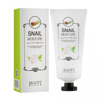Крем для ніг Jigott Real Moisture Snail Foot Cream з екстрактом слизу равлика,100 мл