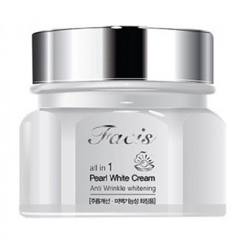 Освітлювальний крем для обличчя Facis All-In-One Pearl Whitening Cream з перлинним порошком, 100 мл