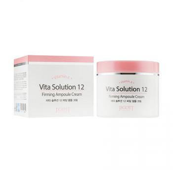 Омолоджувальний ампульний крем для обличчя Jigott Vita Solution 12 Firming Ampoule Cream з вітаміном А, 100 мл